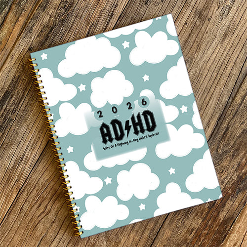 2026 Blue Sky, Hard Cover Neurospicy Planner