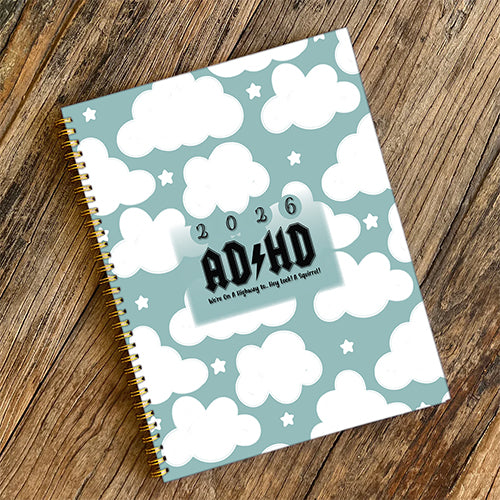 2026 Blue Sky, Hard Cover Neurospicy Planner
