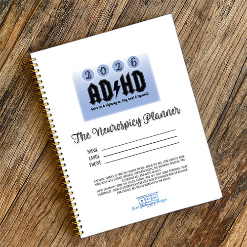 2026 Back to School, Hard Cover Neurospicy Planner