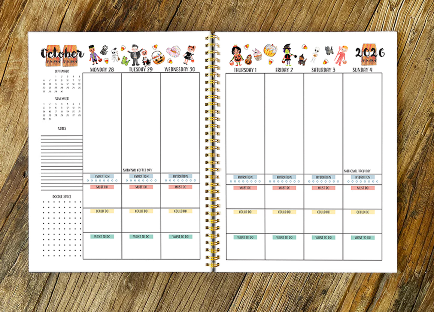 2026 Back to School, Hard Cover Neurospicy Planner