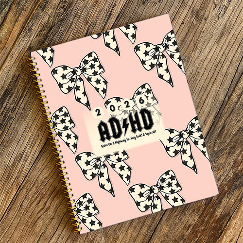 2026 Bows, Hard Cover Neurospicy Planner