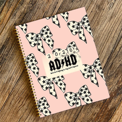 2026 Bows, Hard Cover Neurospicy Planner
