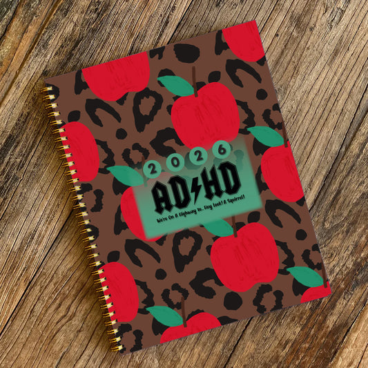 2026 Leopard Print, Hard Cover, Color- Neurospicy Planner