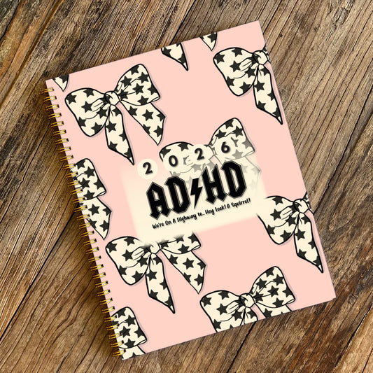 2026 Bows, Hard Cover, Color- Neurospicy Planner
