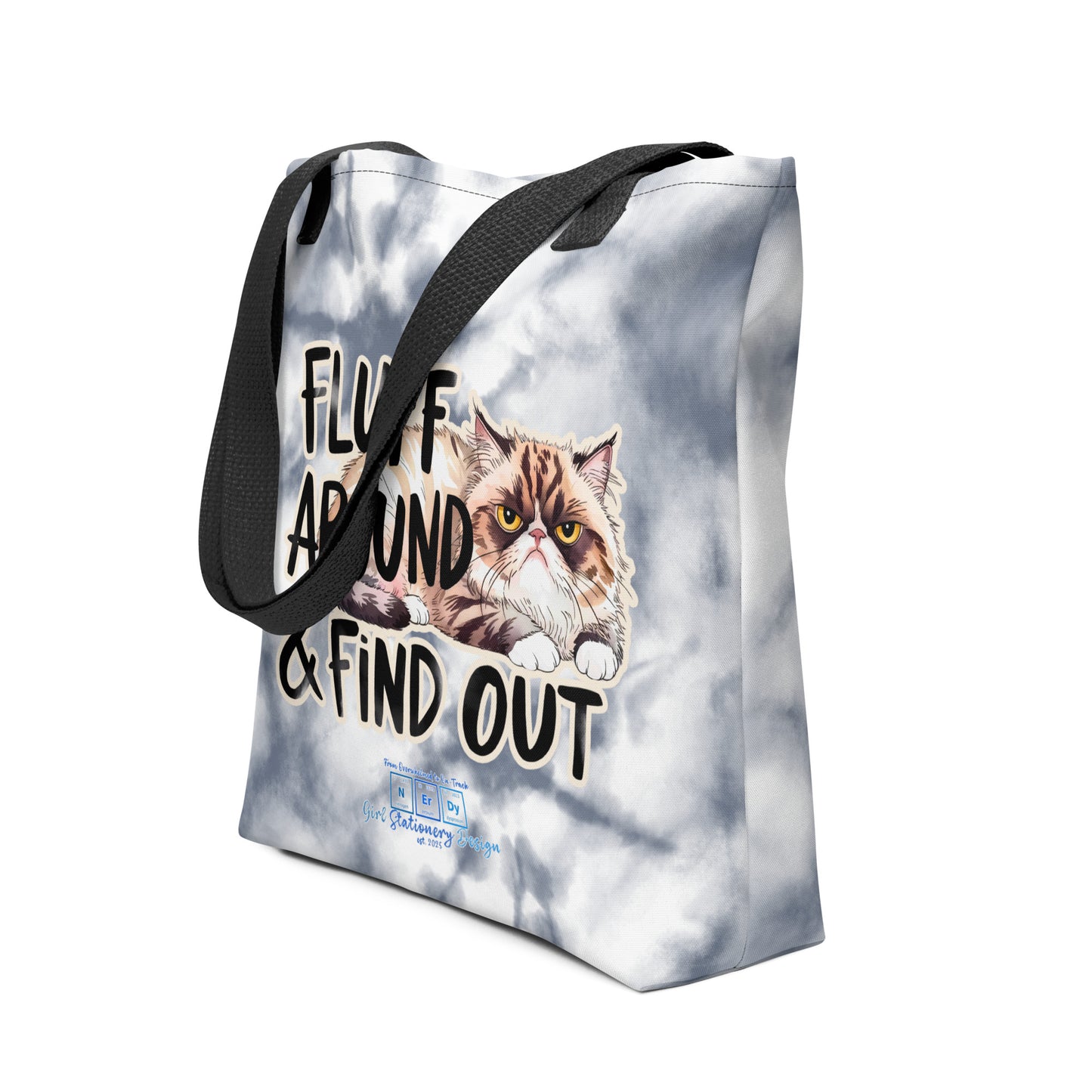 Funny Cat Tote Bag – “Fluff Around & Find Out” Reusable Tote for Cat Lovers