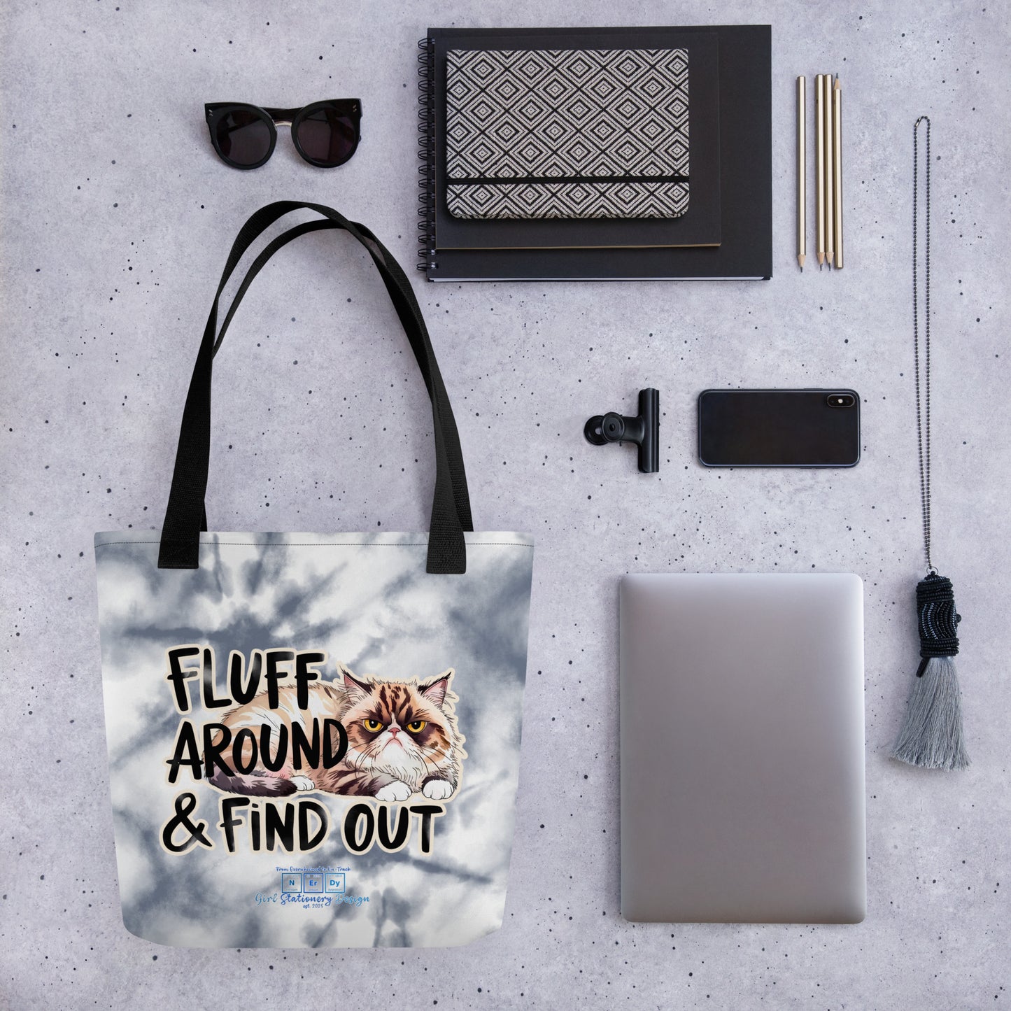 Funny Cat Tote Bag – “Fluff Around & Find Out” Reusable Tote for Cat Lovers